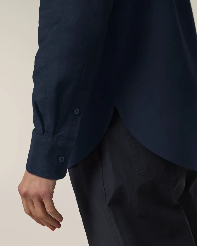 Stella Oxford Shirt_French Navy_Studio_Front_Detail_3.webp