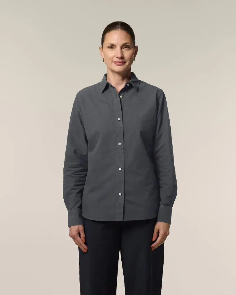 Stella Oxford Shirt_Anthracite_Studio_Front_Main_6.webp