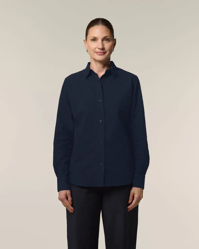 Stella Oxford Shirt_French Navy_Studio_Front_Main_6.webp
