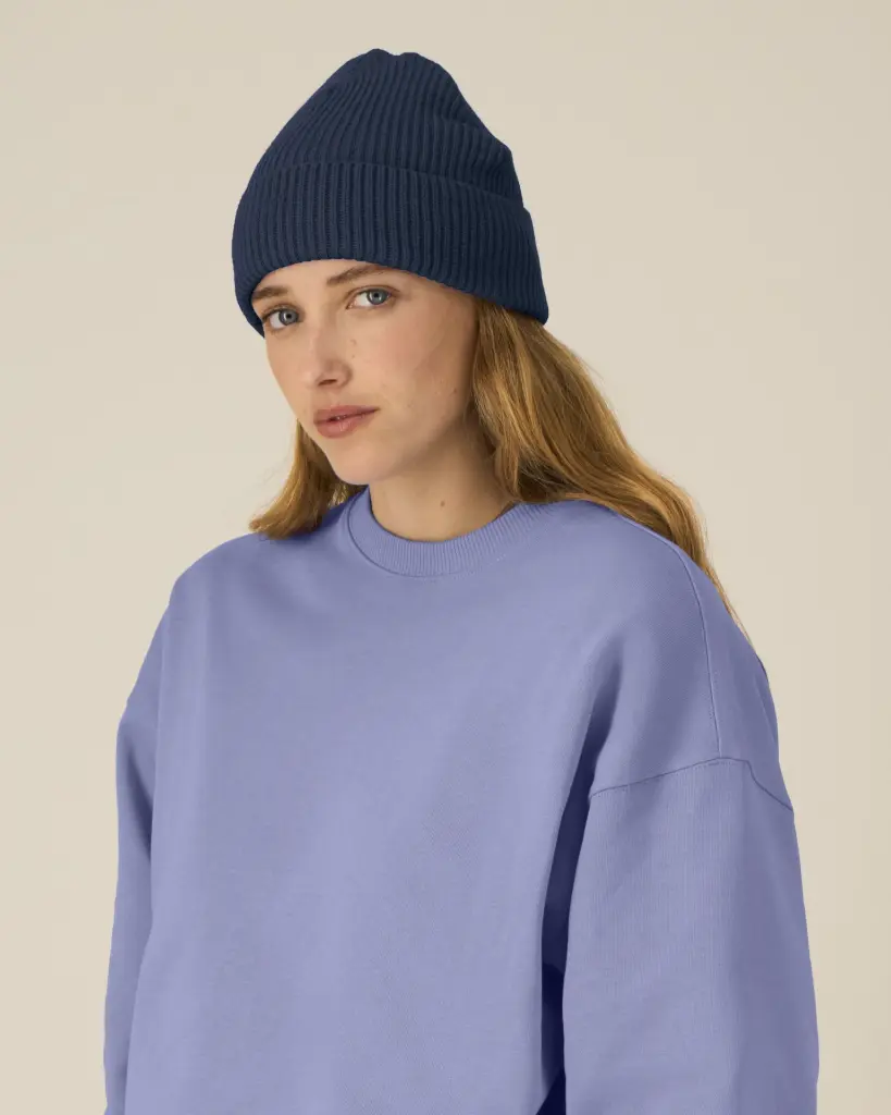 Fisherman Beanie_French Navy_Studio_Front_Detail_1.webp