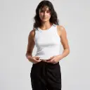 Wo's Organic Rib Crop Tank by AS Colour